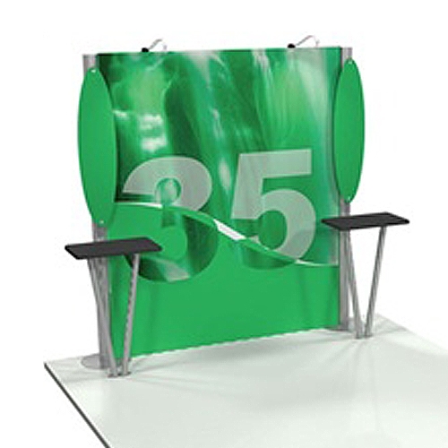 Linear 10ft x 10ft Kit 35 Trade Show Display provides the looks, style and sophistication of a custom exhibit with the ease, convenience and value that you’re looking for. The Linear range of portable exhibits is designed to ship with minimal lead time