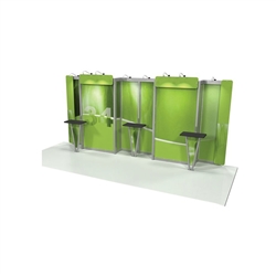 Linear Bold 10' x20' Kit 34 Trade Show Display provides the looks, style and sophistication of a custom exhibit with the ease, convenience and value that you’re looking for. The Linear range of portable exhibits is designed to ship with minimal lead time