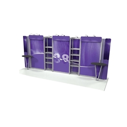 Linear 10ft x 20ft Kit 38 Trade Show Display provides the looks, style and sophistication of a custom exhibit with the ease, convenience and value that you’re looking for. The Linear range of portable exhibits is designed to ship with minimal lead time