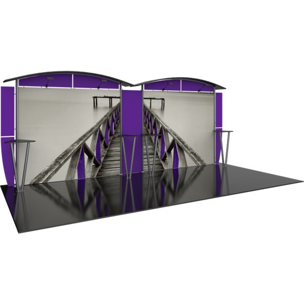 Linear 10ft x 20ft Kit 26 Trade Show Display provides the looks, style and sophistication of a custom exhibit with the ease, convenience and value that youï¿½re looking for. The Linear range of portable exhibits is designed to ship with minimal lead time