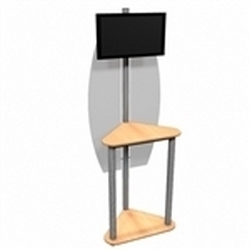 Linear Monitor Trade Show Kiosk Kit 06 Compliment your Linear Trade Show Display while adding excitement and attention to your trade show booth with these sleek attractive Monitor Stand Multi Media Kiosk with with Frosted Plex wings Linear Kit