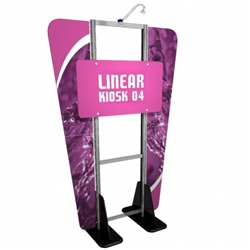 Linear Monitor Trade Show Kiosk Kit 04 Display with Printed Graphic. Compliment your Linear Trade Show Display while adding excitement and attention to your trade show booth with these sleek attractive Linear Monitor Trade Show Kiosk Kit