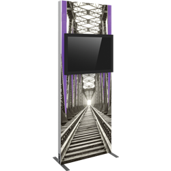Vector Frame Monitor Kiosk 01 | Double-Sided Graphic | 1 Monitor Mount