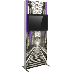 Vector Frame Monitor Kiosk 01 | Double-Sided Graphic | 1 Monitor Mount