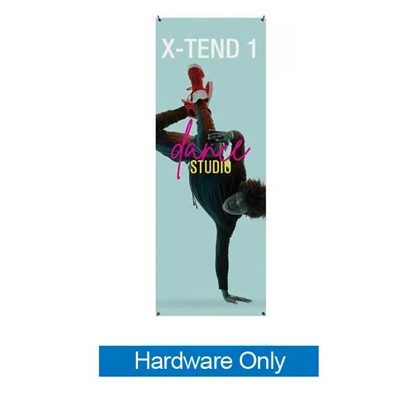 2ft x 5ft X-Tend 1 Spring Back Banner Stand | Hardware Only