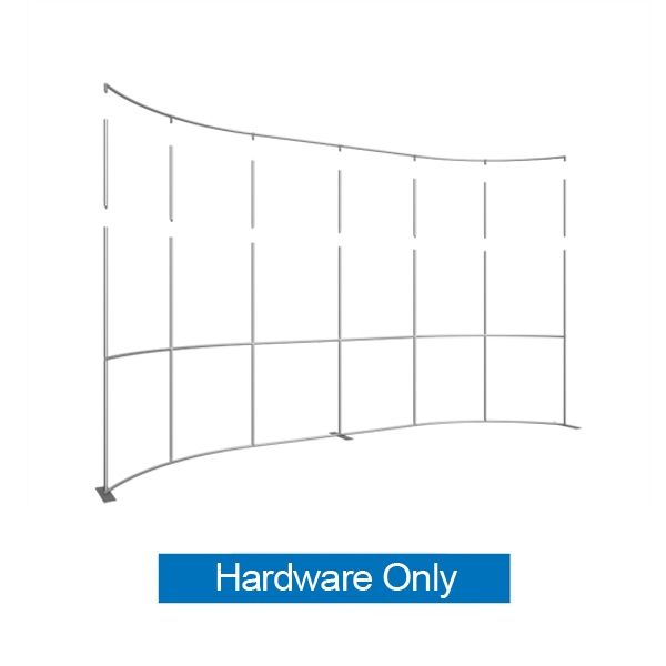 2ft Formulate Horizontal Curved Height Extension Hardware - 7 Poles. This display offers graphic area to get you noticed at your trade show! Formulate Displays are available in three layouts: straight, horizontally curved, and vertica