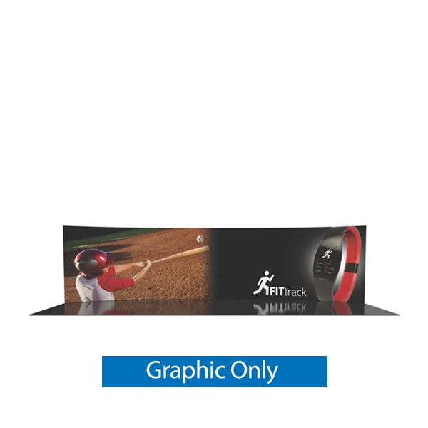 30ft Formulate Designer Series fabric display kit 03 have unique stylistic features and shape, are portable and easy to assemble. Formulate Designer Series tension fabric Horizontal Curved displays helps you achieve attractive look at your trade show