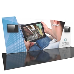 20ft Formulate Designer Series Backwall Tension Fabric Display Kit 06 offer you a quick and professional look for your trade show booth. Formulate Designer Series Backwall Displays with built in counter cost-effective trade show backdrops