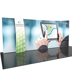 20ft Formulate Designer Series Backwall Tension Fabric Display Kit 09 offer you a quick and professional look for your trade show booth. Formulate Designer Series Backwall Displays with built in counter cost-effective trade show backdrops