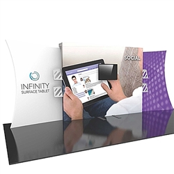 20ft Formulate Designer Series Backwall Tension Fabric Display Kit 11 offer you a quick and professional look for your trade show booth. Formulate Designer Series Backwall Displays with built in counter cost-effective trade show backdrops