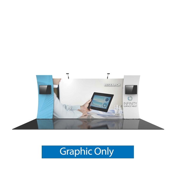 20ft Formulate Designer Series fabric display kit 12 have unique stylistic features and shape, are portable and easy to assemble. Formulate Designer Series tension fabric displays helps you achieve a dynamic and attractive look at your trade show, event