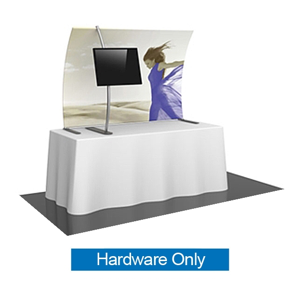 5ft Formulate TT3 Curved Table Top Display Hardware Only offers a sleek design in a compact size to fit any trade show table! Wide Variety of Affordable Portable Table Top Displays, Tabletop Trade Show Displays, Table Displays