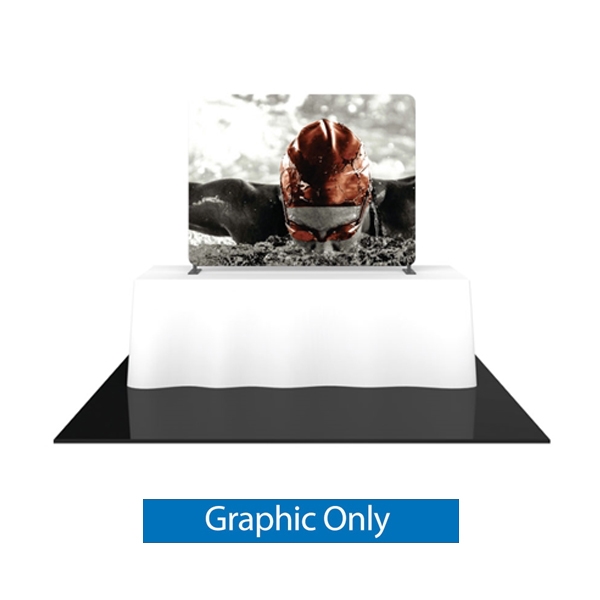 Single-sided Replacement Fabric for 6ft Formulate Essential Tabletop Straight Display. Formulate Essential Table Top display have customary frame features, are portable and come in Straight, Vertical Curved and Horizontal Curved options
