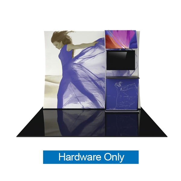 10ft Orbus Formulate VC7 Vertically Curved Tension Fabric Backwall Exhibit Kit Hardware offers a large format graphic area to get you noticed at your events! 10ft Formulate Tension Fabric Displays feature 15 different layouts to choose from!