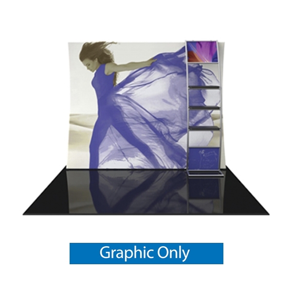 Orbus Formulate VC10 10ft Vertically Curved Tension Fabric Backwall Display Kit. Horizontally curved, vertically curved, and straight fabric  exhibit backwalls available. Full line of Lightweight and Portable Trade Show Displays & Exhibit booths.