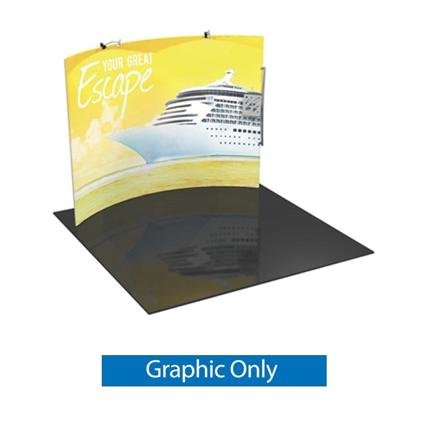 Replacement Fabric for Orbus Formulate HC3 10ft Horizontally Curved Fabric Display Kit. Orbus Formulate Backwalls create a stunning 3-dimensional display in a SNAP! The Orbus Formulate fabric trade show booths are the rage of the trade show industry.