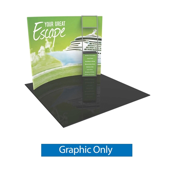 Formulate HC5 10ft Horizontally Curved Exhibit with Sleek Stand-Off Shelf.We offer a fabric trade show banners, stretch fabric trade show booth kit, fabric tradeshow booth walls, hop up tension fabric display, showstopper exhibits, stretch display fabric