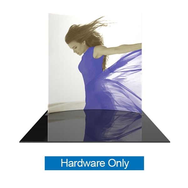 Orbus Formulate Formulate HC10 10ft Horizontally Curved Tension Fabric Backwall Display with Stand-off pillowcase graphic ladder. We offer a fabric trade show banners, stretch fabric trade show booth kit, fabric tradeshow booth walls