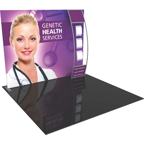 Orbus Formulate S5 10ft Straight Fabric Display stand-off lit pockets. We offer fabric trade show banners, stretch fabric trade show booth kit, fabric tradeshow booth walls, hop up tension fabric display, showstopper exhibits, stretch display fabric