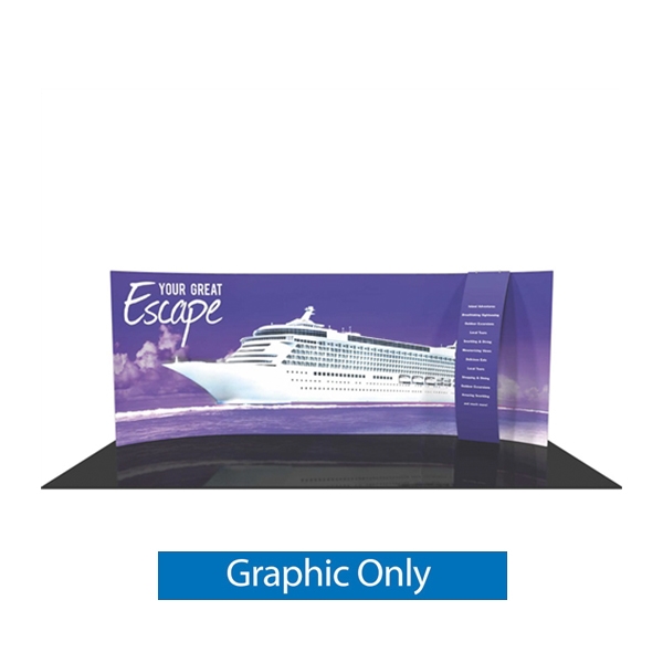 Orbus Formulate 20 WH6 20ft Horizontally Curved Trade Show Display with Pillowcase Graphic Ladder offers a large format graphic area to get you noticed at your events! Add a whole new dimension to your trade show exhibit with a fabric display