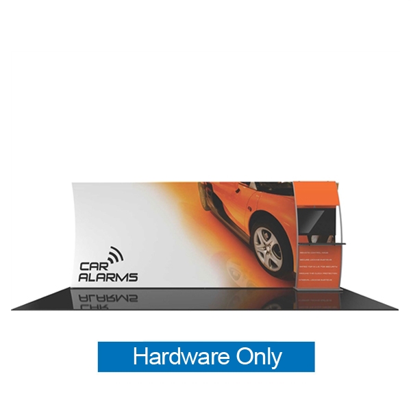 Orbus Formulate 20 WV2 20ft Vertically Curved Fabric Display Hardwarewith stand-off table accessory and monitor mount offers a large format graphic area to get you noticed at your events! Add a whole new dimension to your trade show exhibit