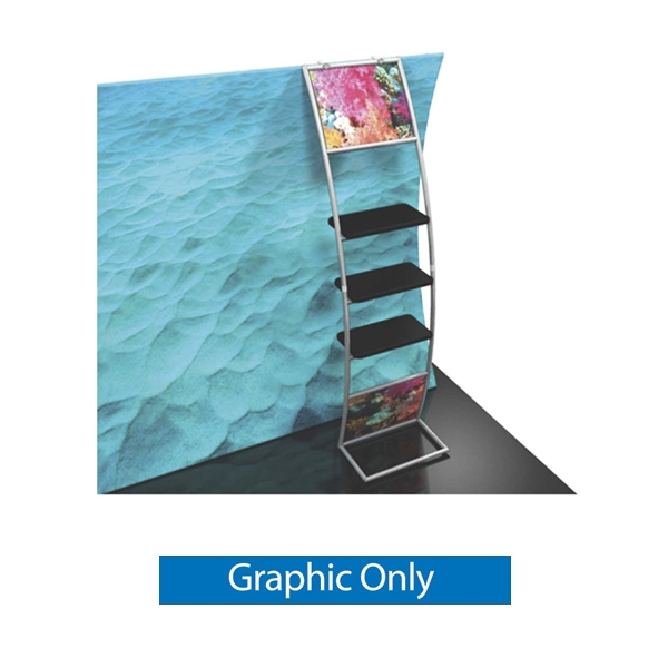 Graphic for Formulate Multi-shelf Ladder. Give your trade display some much needed accent with this Formulate Multi-shelf Ladder accessory. Designed as a versatile easy-to-attach display shelf.