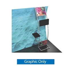 Graphic for Formulate Stand-off Monitor Mount with Table. Quickly attach a flat-screen display to your trade exhibit with the Formulate Stand-off Monitor Mount with Table.