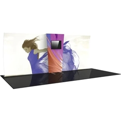 Formulate Backwall Connector 03. Display products or literature on a Stand-Off Counter designed to complement your Formulate tension fabric display. For use with vertical curved frames only.