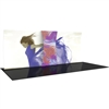 Formulate Backwall Connector 04. Display products or literature on a Stand-Off Counter designed to complement your Formulate tension fabric display. For use with vertical curved frames only.