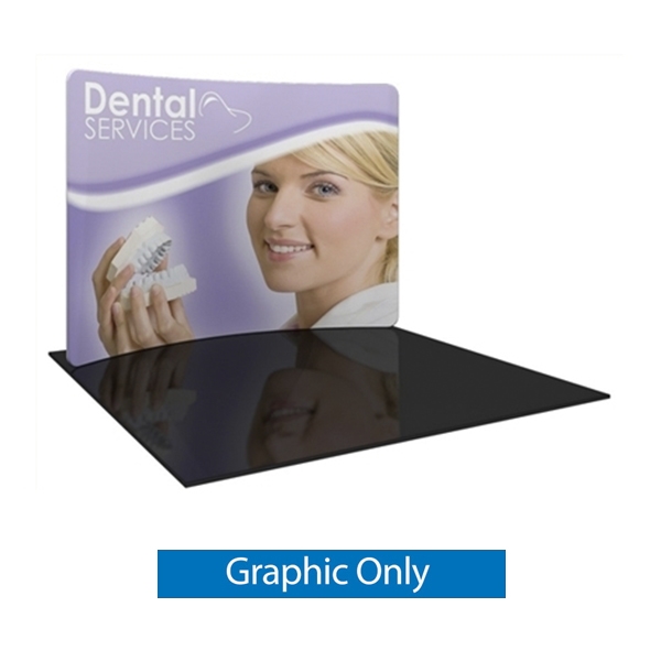 Formulate Essential 10ft Horizontal Curve Display Replacement Fabric offers graphic area to get you noticed at your trade show! Formulate Essential Trade Show Displays are available in three layouts: straight, horizontally curved, vertically curved