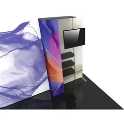 Formulate Backwall Accent 12 adds a stunning graphic accent to any tradeshow display. This one-of-a-kind Formulate accessory works with either 10ft or 20ft backwalls and includes its own frame and pillowcase graphic.