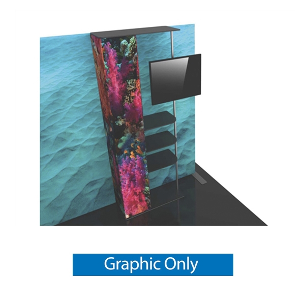 Graphic for Formulate Backwall Accent 12 adds a stunning graphic accent to any tradeshow display. This one-of-a-kind Formulate accessory works with either 10ï¿½ or 20ï¿½ backwalls and includes its own frame and pillowcase graphic.