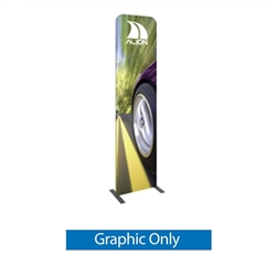 Formulate Tension Fabric Essential Banner 600 Straight with Double-Sided Graphic features a simple straight bungee-corded tube frame and a fabric graphic that simply slips over the frame. Perfect for any environment - from retail to trade show!