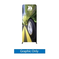 Formulate Tension Fabric Essential Banner 920 Straight with Double-Sided Graphic features a simple straight bungee-corded tube frame and a fabric graphic that simply slips over the frame. Perfect for any environment - from retail to trade show!