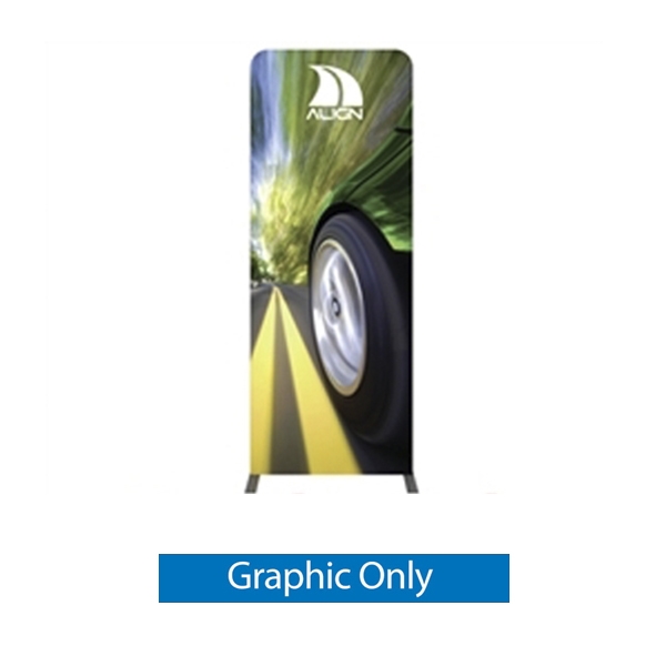 Formulate Tension Fabric Essential Banner 920 Straight with Double-Sided Graphic features a simple straight bungee-corded tube frame and a fabric graphic that simply slips over the frame. Perfect for any environment - from retail to trade show!