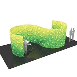 Formulate Serpentine Shaped Conference Wall Double Sided Fabric Display are lightweight, stylish solutions to your meeting space needs. Add a whole new dimension to your trade show exhibit with a seamless fabric graphic back wall with Formulate Serpentine