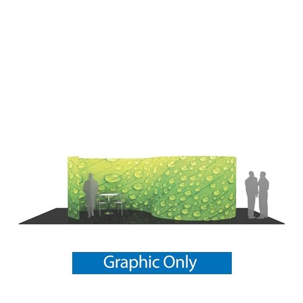 Formulate Serpentine Shaped Wall Replacement Double Sided Fabric Only. It is lightweight, stylish solutions to your meeting space needs. Add a whole new dimension to your trade show exhibit with a seamless fabric back wall with Formulate Serpentine