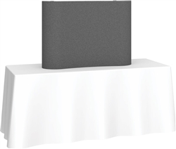4ft Deluxe Coyote Curved Fabric Pop Up Trade Show 1x1 Tabletop Display combines strength and reliability with style and ease of use. Named popup because of its small to large pop-up action, coyote display system is still one of the most portable exhibits