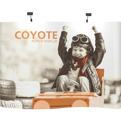 Deluxe Serpentine Coyote 10ft Full Mural Graphics Panel Fast Kit combines strength and reliability with style and ease of use. Named popup because of its small to large pop-up action, this type of display system is still one of the most portable
