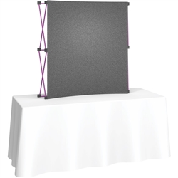 Deluxe Coyote Fabric Pop Up Trade Show 5ft (2x2)  Tabletop Display Kit. Table top trade show displays will captivate onlookers and draw potential clients into your booth area. Choose from a wide range of lightweight portable tabletop exhibit displays