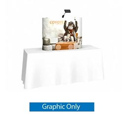3ft x 3ft Coyote Straight Tabletop Display | Graphic Only