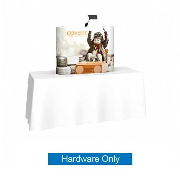 3ft x 3ft Coyote Straight Tabletop Display | Hardware Only