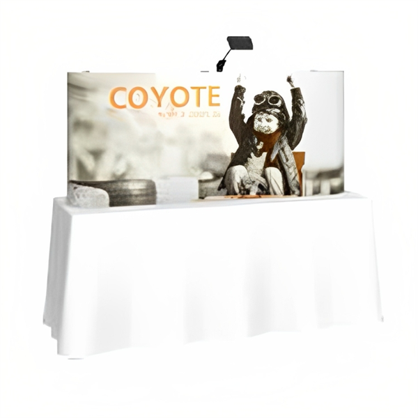 5ft x 3ft Coyote Straight Tabletop Display Kit