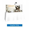 5ft x 3ft Coyote Straight Tabletop Display | Graphic Only