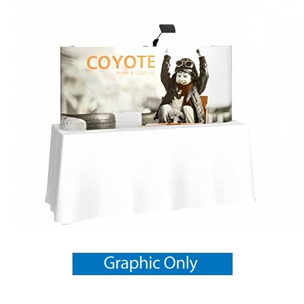 5ft x 3ft Coyote Straight Tabletop Display | Graphic Only