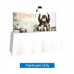 5ft x 3ft Coyote Straight Tabletop Display | Hardware Only