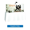 5ft x 3ft Coyote Curved Tabletop Display | Graphic Only