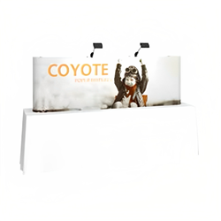 8ft x 3ft Coyote Straight Tabletop Display Kit