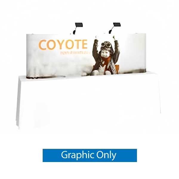 8ft x 3ft Coyote Straight Tabletop Display | Graphic Only