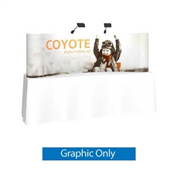 8ft x 3ft Coyote Curved Tabletop Display | Graphic Only